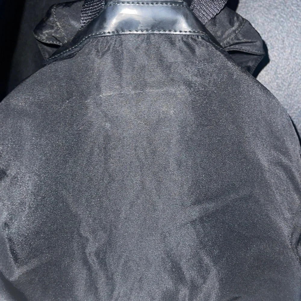 Black Vintage Prada Tessuto Nylon Backpack Unisex (Small Size) w/ AD COA